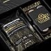 Whiskey Chilling Stones & Kentucky Bourbon Barrel Aged Coffee Gift Set - 6 Handcrafted Granite Round Rocks & Hardwood Storage Tray - Medium Dark Roast 4oz Tasting Bag for Specialty Coffee Lovers!