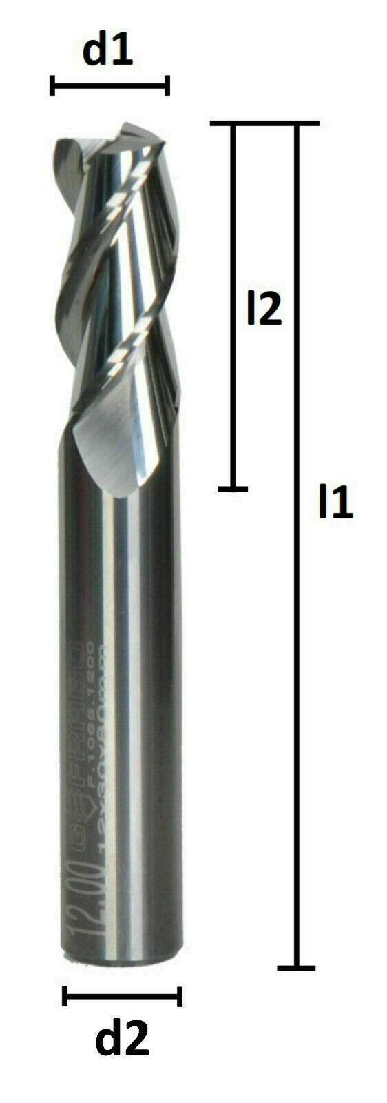 VHM ALU Fräser, Z=3, polierte Spannut, glat, scharf, Ø 3-10 mm - NEU! GEFRABO, Größe: 16,00 x 45 x 100 - d2 = 16,00 mm