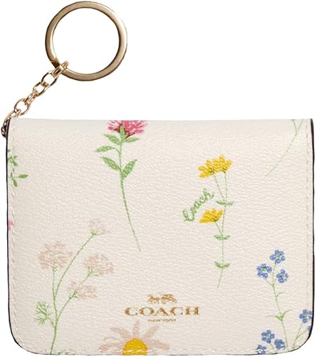 COACH Cartera de cuero Wildflower Card Case - #C3645