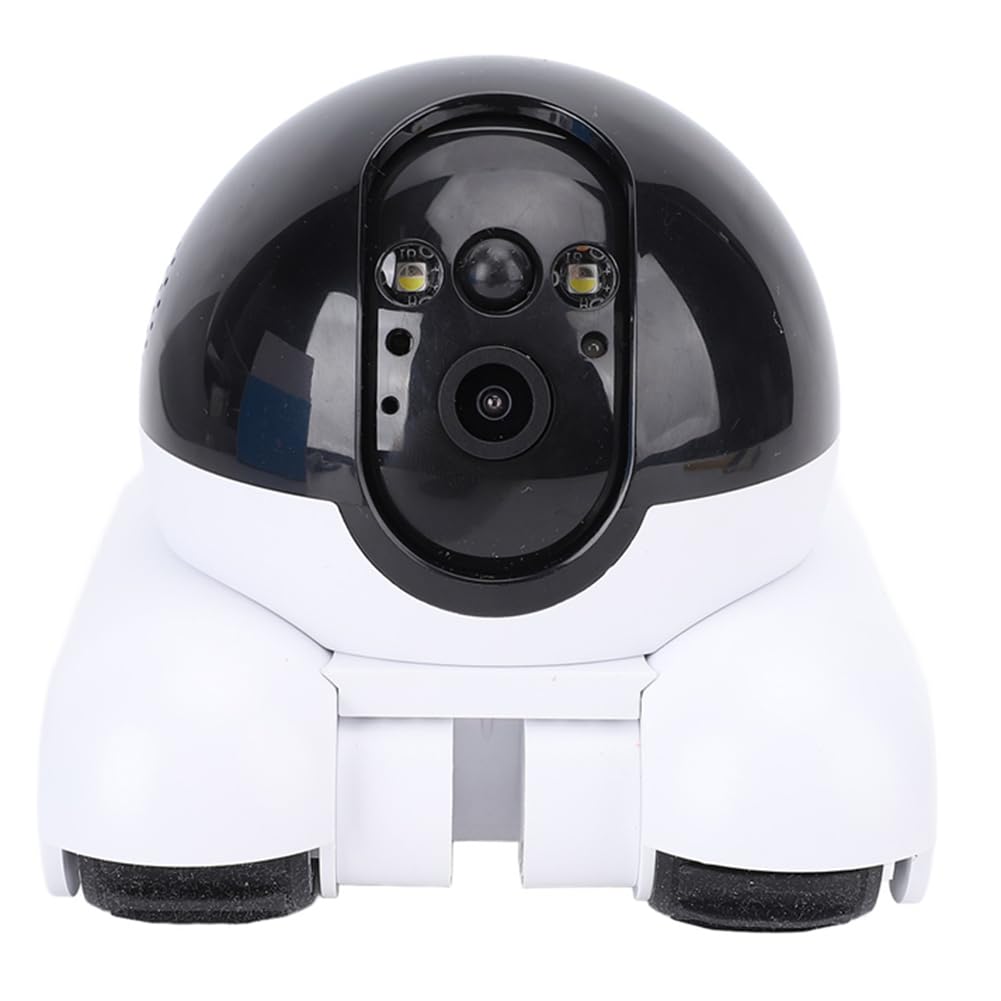 Cámara de Seguridad para Interiores de 2 MP con Doble Lente y Batería Recargable de 5200 MAh. Control Remoto por Aplicación. Cámara Robot para Mascotas, Ideal para Gatos y Perros.