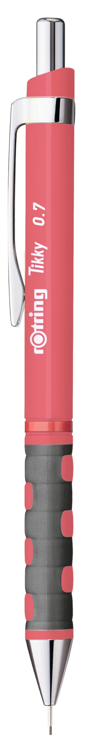 Ołówki automatyczne rOtring Tikky Pastel | HB 0,7 mm | Herbaciany róż | Wygodne gumowe uchwyty | 12 szt.