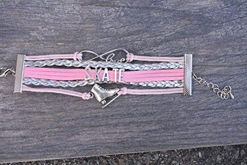 Image of Figure Skating Bracelet, Figure Skating Jewelry, Ice Skating Jewelry, Ice Skate Charm Bracelet - Figure Skating Gifts for Her