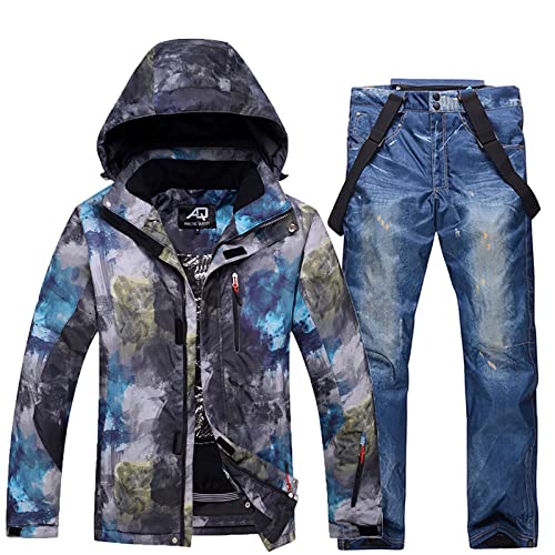 🎿【ANTIVENTO】 Lo spazio interno della giacca è riempito con poliestere di alta qualità per fornire un buon effetto di conservazione del calore. Alta tecnologia antivento e impermeabile, rende il prodotto un buon effetto impermeabile, antivento e resistente all'usura. Lavare in lavatrice a freddo/Ciclo delicato/Asciugare in asciugatrice/Non candeggiare
