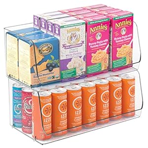 mDesign Modern Stackable Plastic Op...