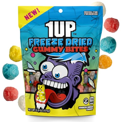 1UP Freeze Dried Gummy Bites by Faze Rug- 2 Oz, Case of 10
