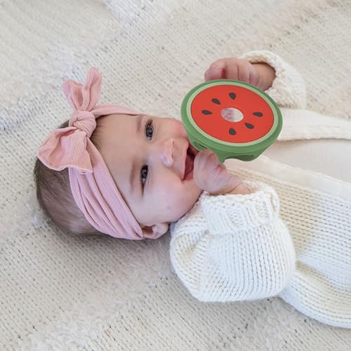 Image of Mangosteen and Watermelon Silicone Teethers Baby Teething Toys, Newborn Essentials Must Haves, Easy-to-Hold Design Teething Ball Baby Essentials, BPA-Free