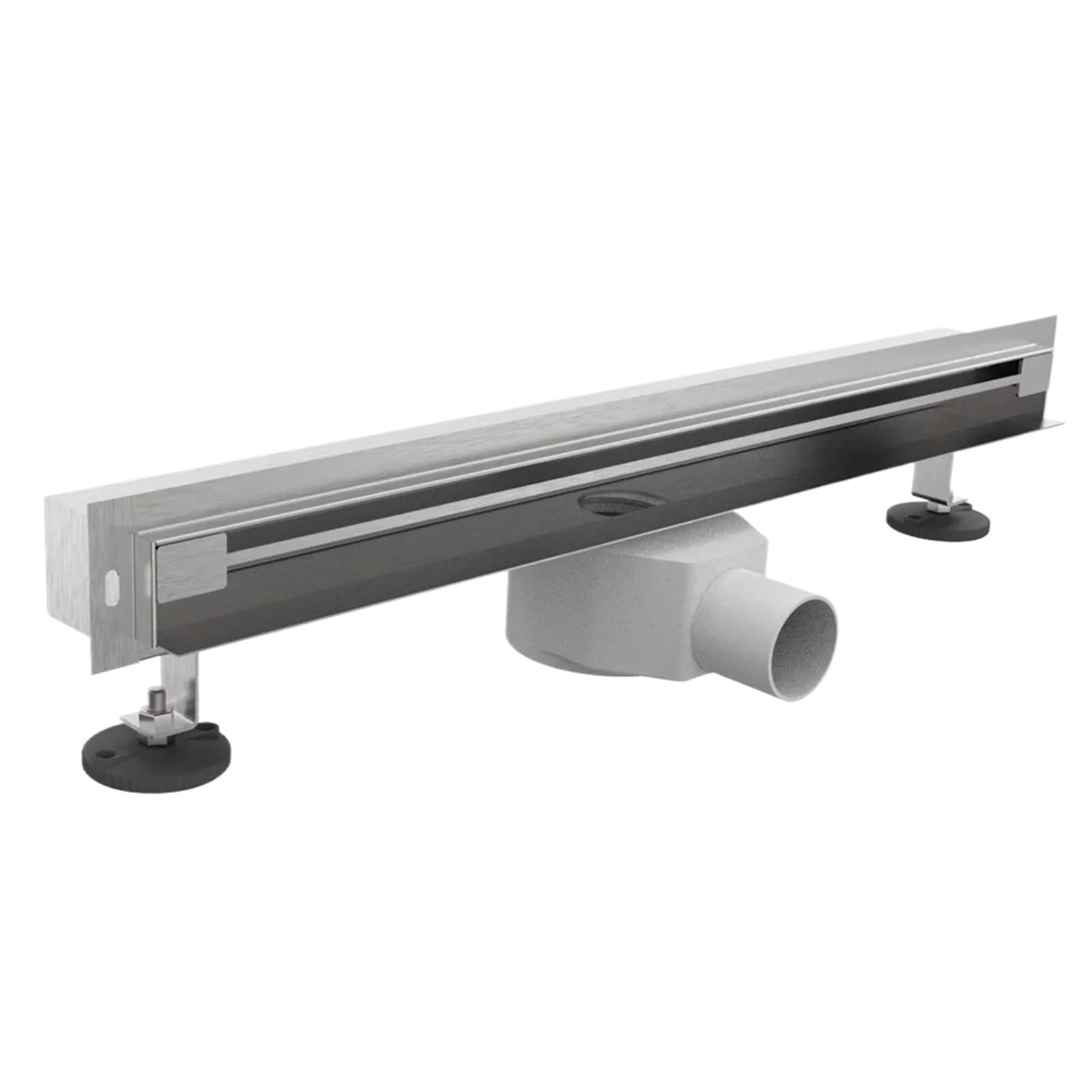 Scarico doccia lineare, | Profilo sottile, drenaggio ad alto flusso, acciaio inossidabile 304, design a parete for bagni moderni.(Length 800mm Black)