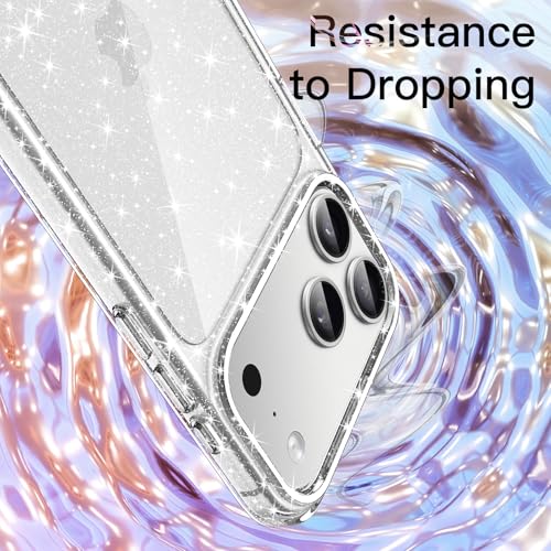 Image of JETech Glitter Case for iPhone 17 Pro, Clear