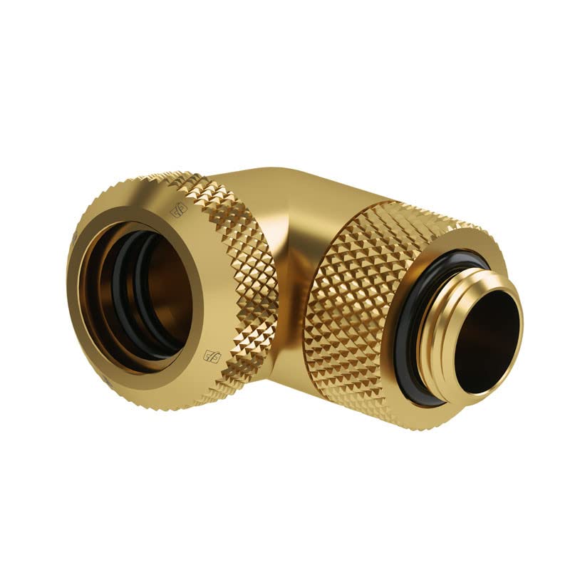 BARROW Multi-Link Adapter Anschluss 90 Grad G1/4 Zoll AG Auf 14mm AD Hardtube - drehbar, Gold