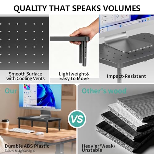 WALI Adjustable Plastic Monitor Riser — view 9