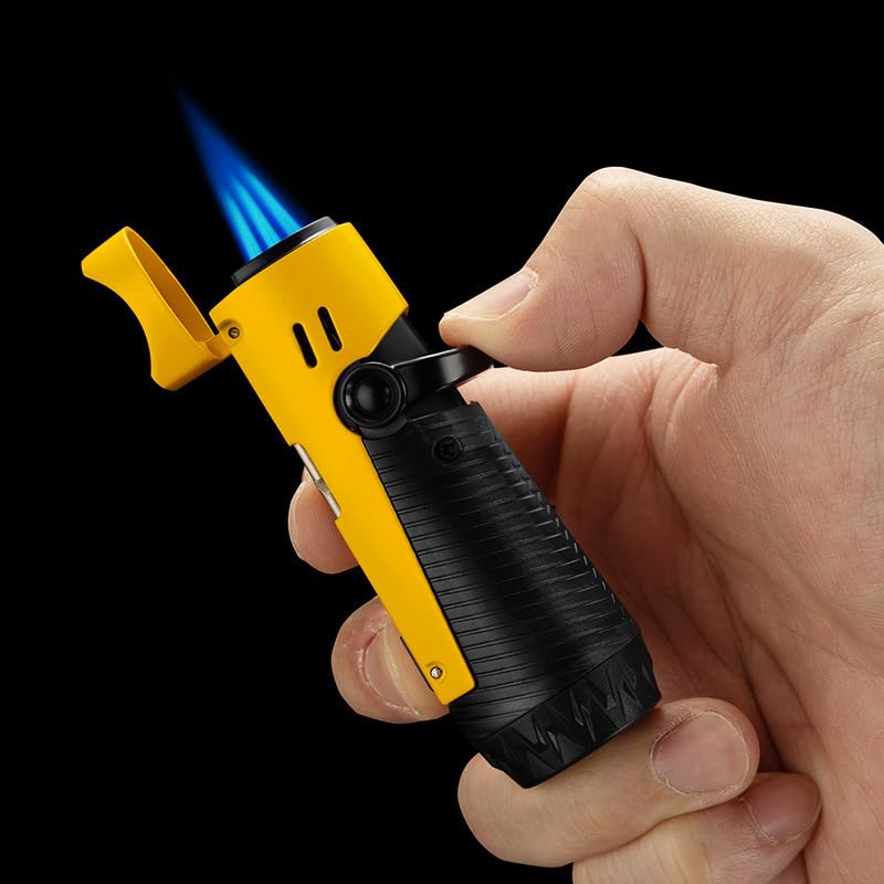 Encendedor metálico a prueba de viento con llama torch
