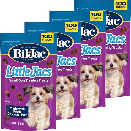 Image of Bil-Jac Little Jacs Small Dog Training Treats, Chicken Flavor, Made with Chicken Liver, 4 oz (4-Pack)