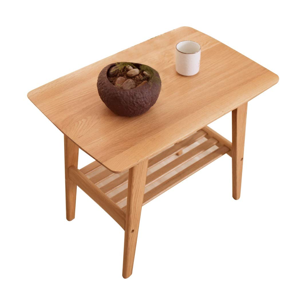 Amazon Com Side Table End Tables Living Room Solid Wood Corner Table Sofa Side Cabinethome Storage Table Square Coffee Table Color Wood Color Size 405948cm Kitchen Dining