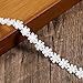 15 Yard Spitzenband Blumen, Weiß Spitzenborte Blumen Dekoband, 10mm Spitzenband für Hochzeit, Tischdeko, Basteln