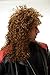 WIG ME UP- BW563-P6 Peluca Hombres Mujeres Carnaval Marron Moreno rizos Peluda...