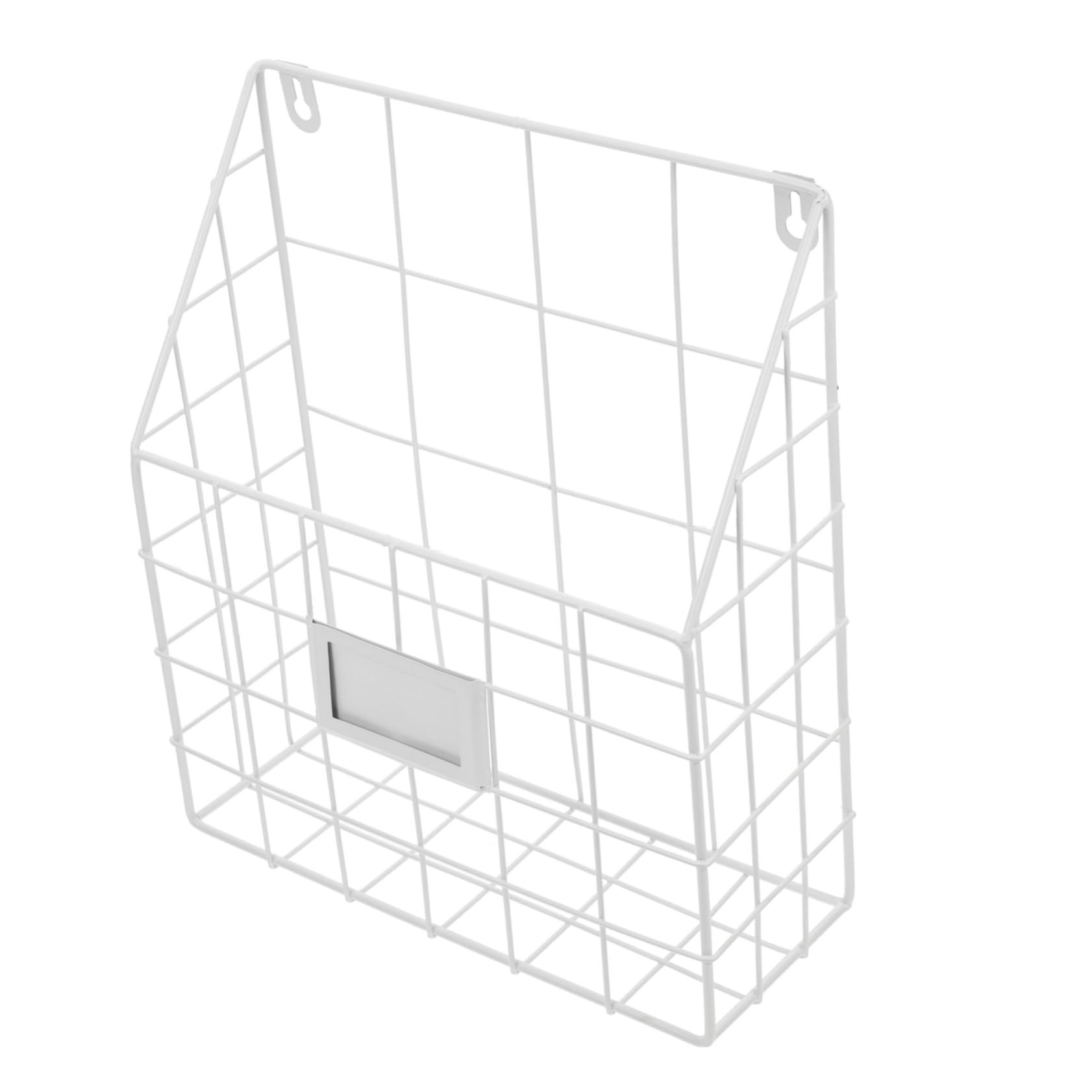 Revistero de metal de pared sin taladro negro organizador baño