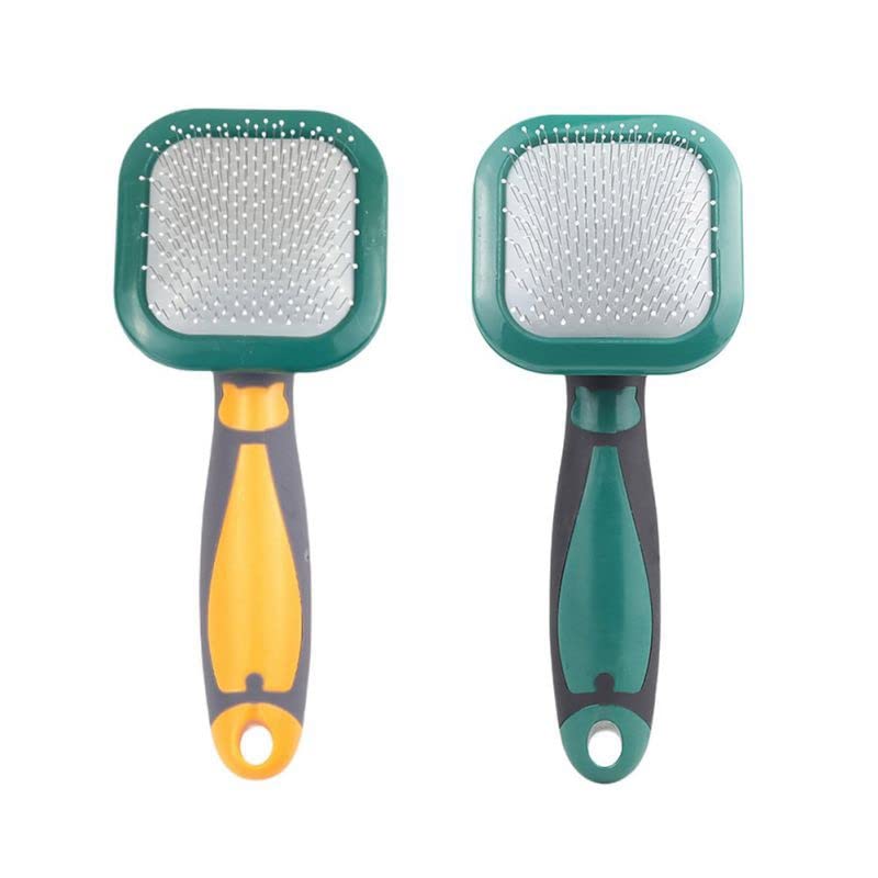Pet Dog Brush Aguja Peine Perro Pelo Largo Aguja Peine Pet Auto-Limpieza Afeitado Depilación Cat Brush Beauty Tool (Color : B) (C)