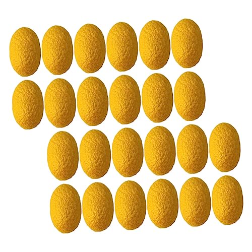 Boules de soie naturelles PACKOVE jaune x50 pour un nettoyage visage doux et purifiant