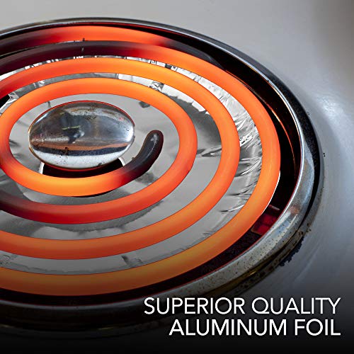 Round Electric Stove Burner Covers (50 Pack) 6 Inch and 8 Inch Disposable Stove Top Aluminum Foil Bib Liners, to Keep Kitchen Range Clean from Oil and Food Drips, Stock Your Home - Image 6