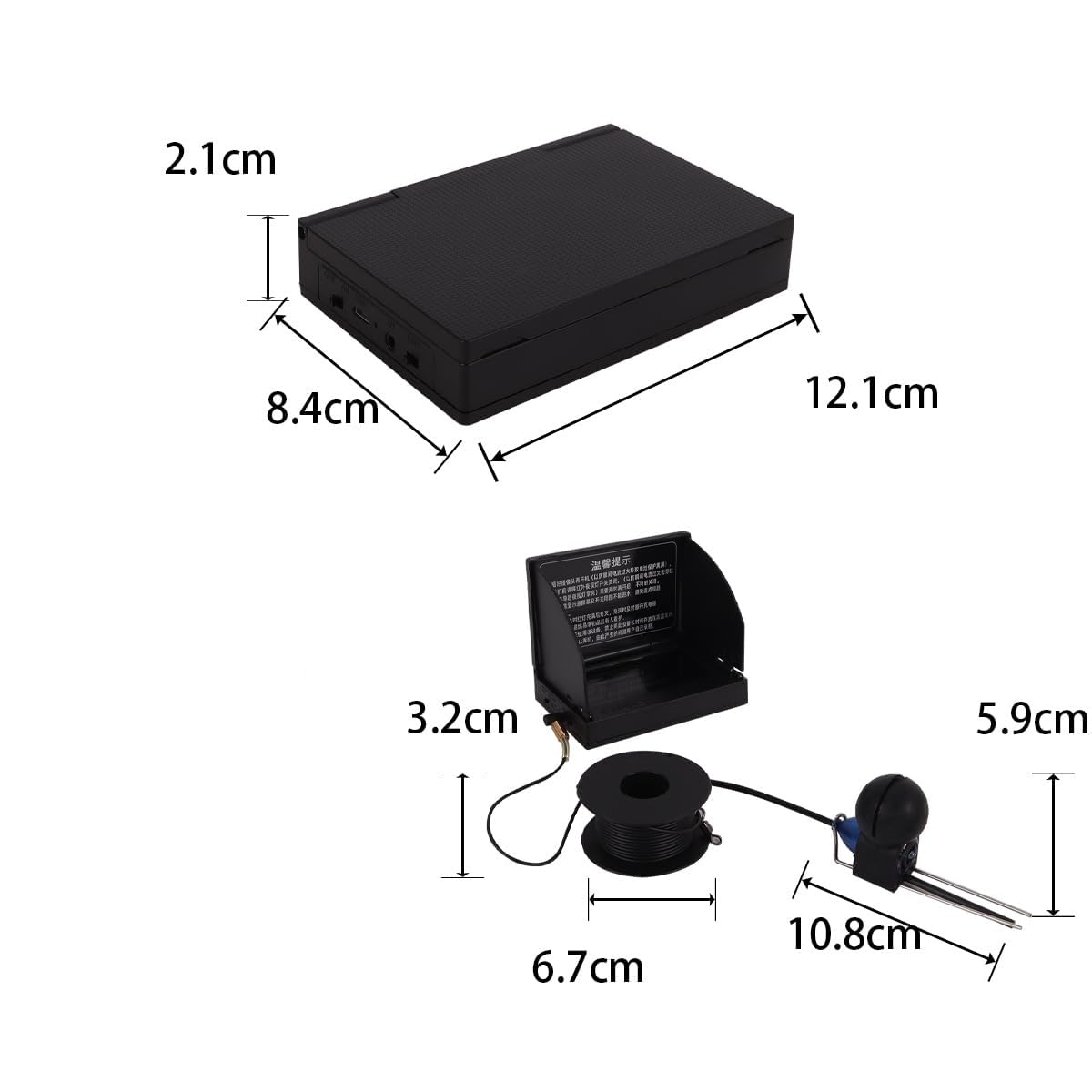 Telecamera subacquea per la pesca, LCD da 4,3 pollici con obiettivo HD, cavo da 15 m per la pesca su lago ghiacciato, barca, kayak, fishfinder portatile per principianti