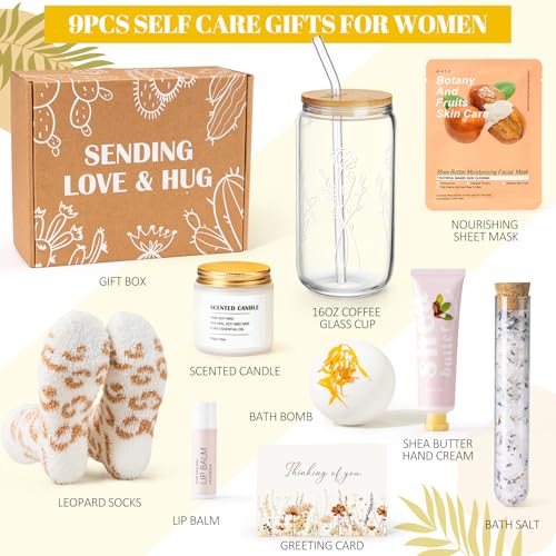 Self Care Gifts for Women Get Well Soon Gifts Care Package, Thinking of You Gift for Women Relaxing Spa Feel Better Gift - Additional View