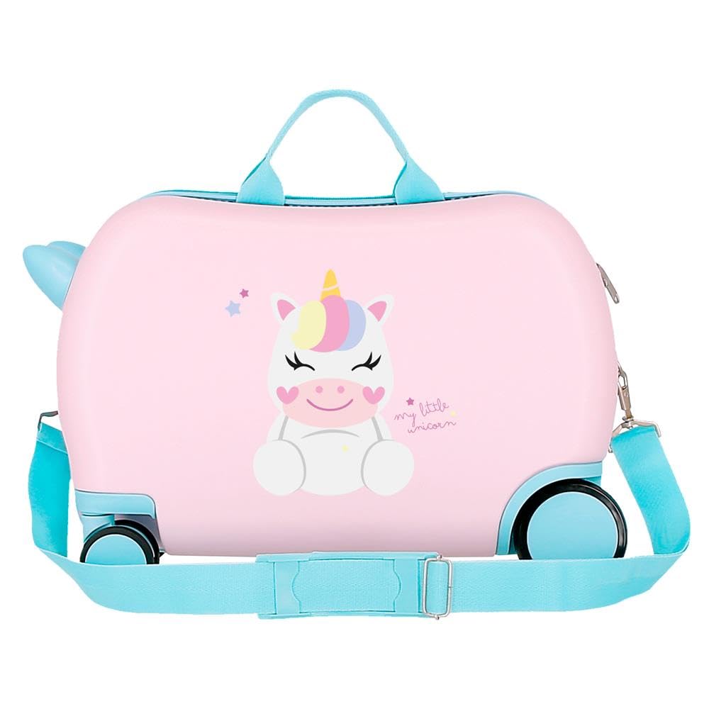Roll Road Happy – Valise Enfant Rigide en ABS avec Fermeture à Combinaison Latérale, 4 Roues, Bagage à Main. Fabriquée en ABS, Un matériau Rigide et léger.