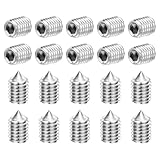 uxcell 40Pcs Set Screws M5x8mm 304 Stainless Steel Cone Point Hex Socket Grub Screws for Machinery, Home Repairs, and Fixtures Silver