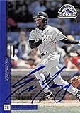 Sports Memorabilia Autograph Warehouse 343912 Eric Young Autographed Baseball Card - Colorado Rockies, FT 1996 Leaf Preferred No. 95