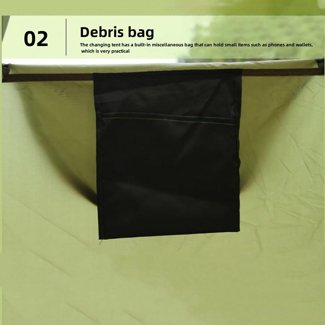 Spazioso spogliatoio, tenda portatile da campeggio all'aperto, tenda pop-up per la privacy, tenda da doccia automatica, capanno per cambio pesca, robusta e facile da piegare (arancione)