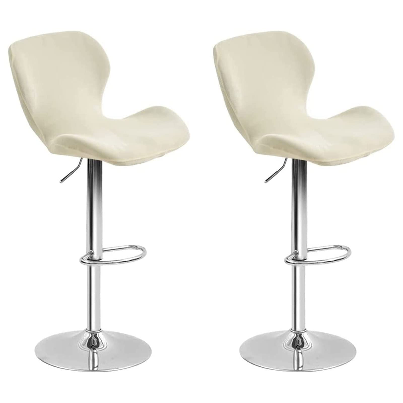 Leomix Velvet Bar Stool Cover Curved Swivel Set, Stretch Counter Height Bar Stools Cover, for Short Back Dinning Room Bar Chair,F,2pack โ image 1