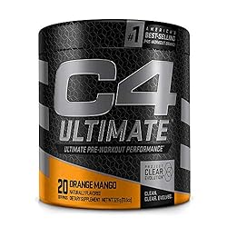C4 Ultimate Pre Workout Powder Orange Mango - Sugar Free Preworkout Energy Supplement for Men & Wome