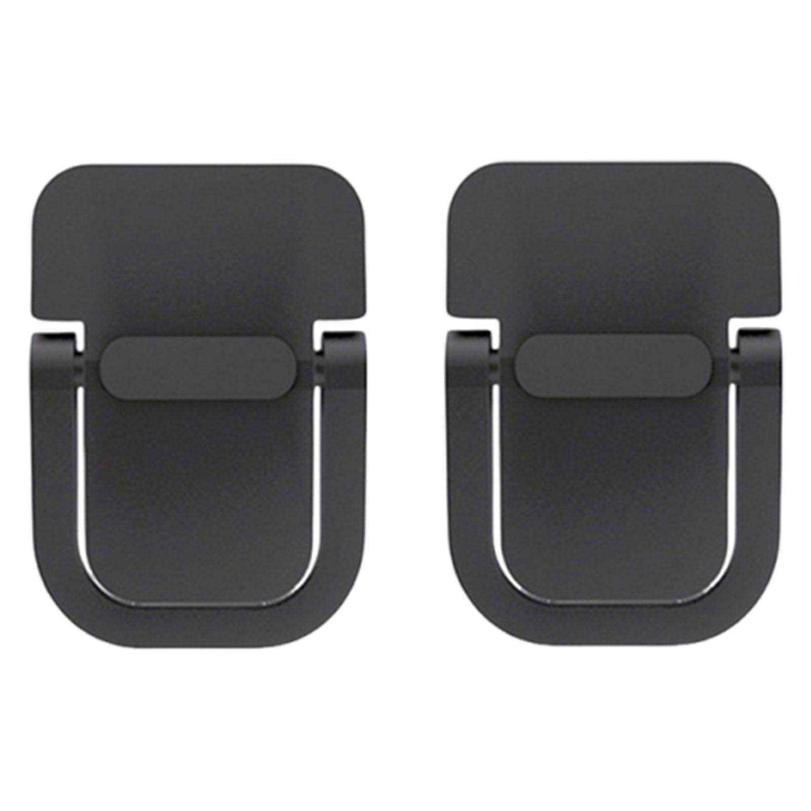 2 soportes de aleación de zinc para laptop, elevador ergonómico portátil para refrigeración y apoyo, patas ajustables para laptop, diseño negro elegante para uso doméstico y oficina