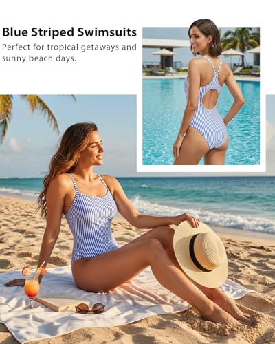 Image of Tempt Me Athletic One Piece Swimsuits for Women | Training, Sport, Racerback, Keyhole, Adjustable straps, Full coverage