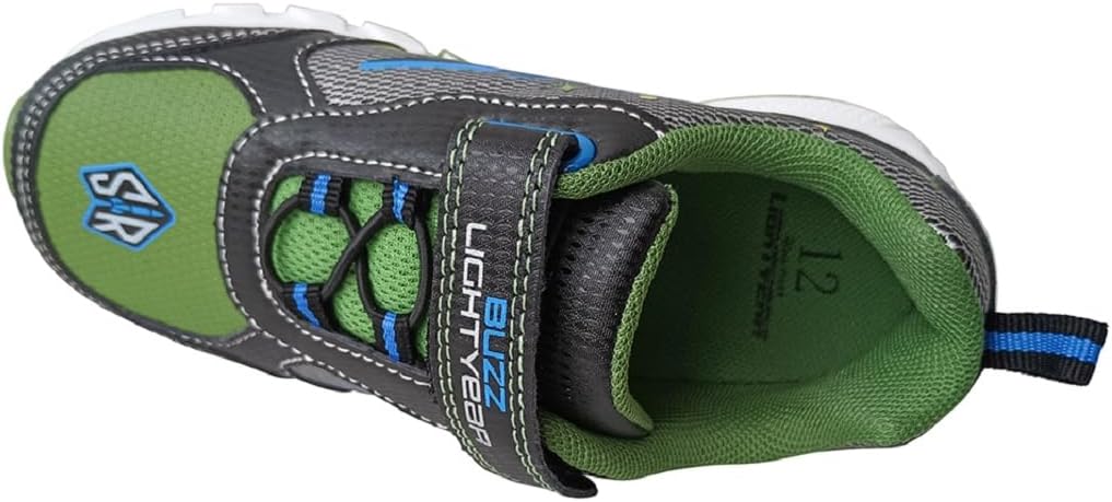 Disney Boy's Toy Story Woody Buzz Lightyear Light Up Sneakers (Black/Green, Numeric_10) - Image 7