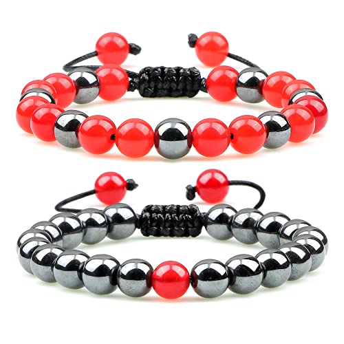 Protection et Énergie avec le Bracelet Hématite Œil de Tigre ajustable pour homme