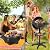 QPMR Electric Grill Outdoor/Indoor,Portable BBQ Grill with Nonstick Surface,200 Square Inches Indoor Electric Barburcue Grill with Adjustable Heat,Stand/Tabletop,for Patio/Yard/Home(Black)