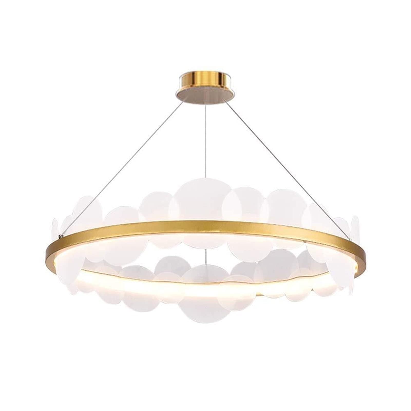 LYMSXAZOU Chandelier Perfect Postmodern Light Round Lampshade Lamps Wrought Iron Living Room Bedroom Lighting Diameter 60cm*23cm