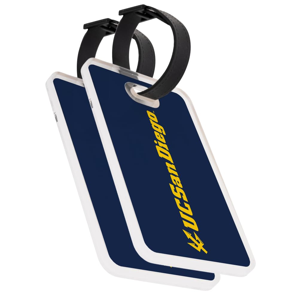 Desert Cactus University of California San Diego Luggage Tag Official UCSD Tritons 2 Pack Travel ID Label for