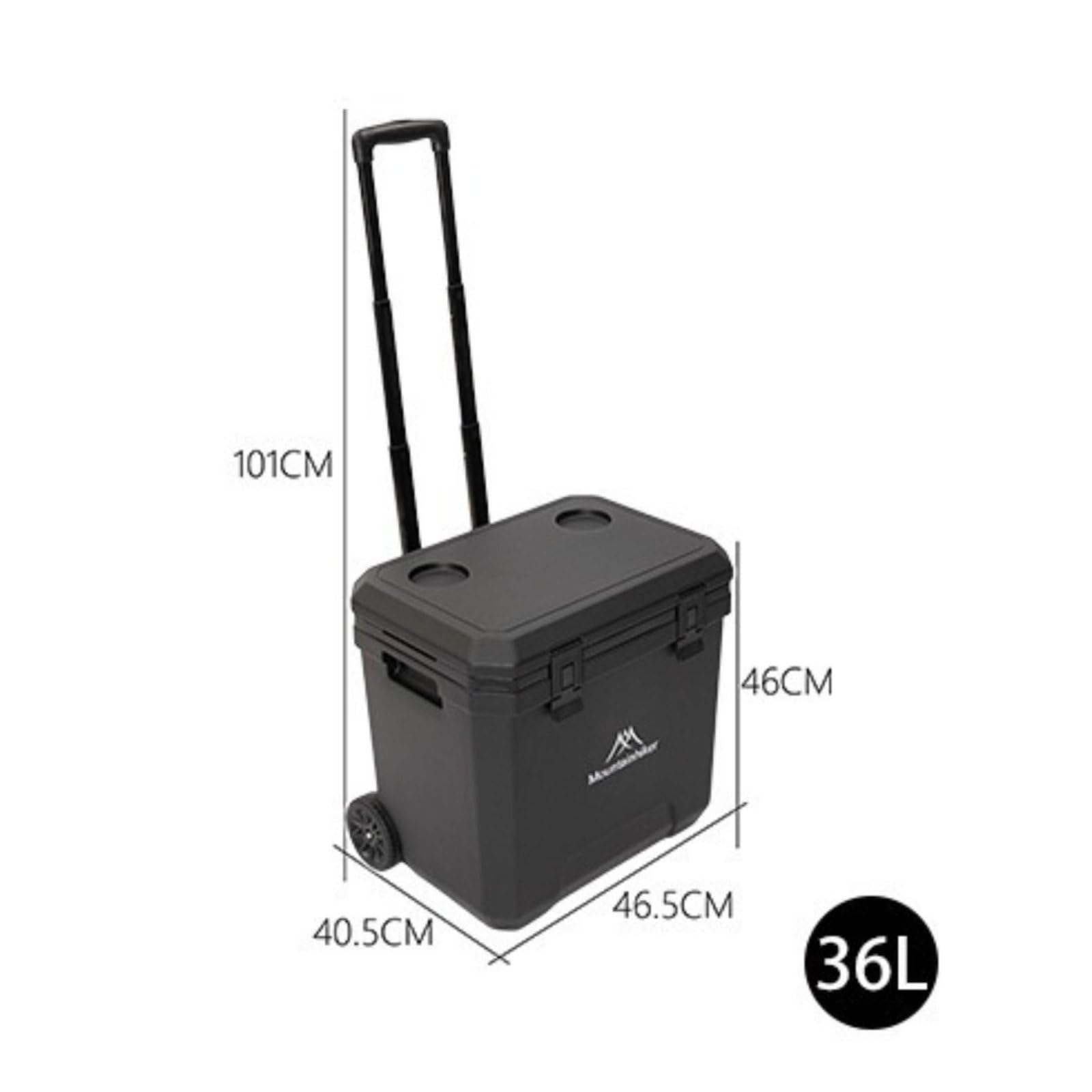 Isolierbox Rollender Kühler Proviantbox Thermobehälter Mobiles Frischhaltefach mit Stoßfester Außenhülle für Geschäftliche Lieferungen Outdoorarbeit Transportdienste Bauprojekte