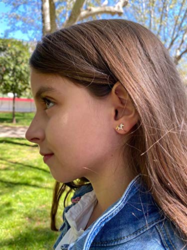 Pendientes de oro sin pérdidas gracias al cierre de seguridad 6