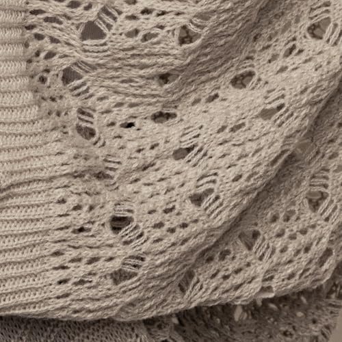 Image of Open Weave Cocoon Shawl for Women, Cardigan Sweater, Lightweight Pashmina Shawl Wrap, Poncho Scarves for Women