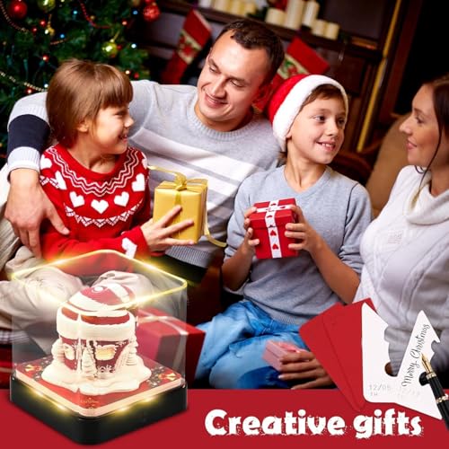 DIY creative 3D sticky notes en bloc de papel con formas de panda y casa de Navidad 6