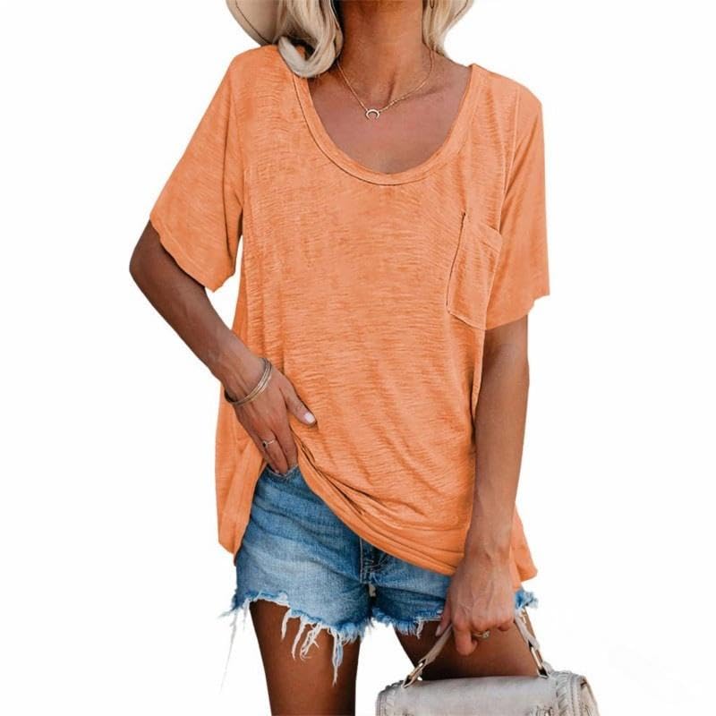 T-shirt orange pour femme Cicy Bell taille L confortable