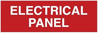 All Quality Basic Electrical Panel Sign - Fire Regulation Safety Compliance Sign -Red - Small (5 Pack)
