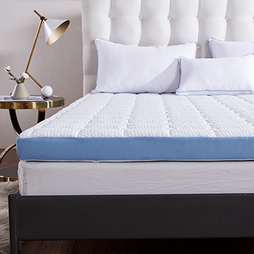 Cr 3-inch Foam Mattress Topper with Ultra Soft Cover, Twin Size, 37.5" x 73"