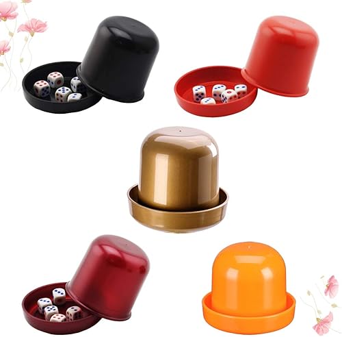 Miniatura 5 de NUOBESTY Juego de dados para juegos profesionales de dados para mentirosos Farkle Bar Ktv anti trampas caja de dados con 5 dados (color) 5