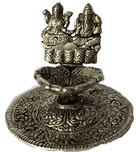 SPHINX SHREE LAKSHMI - GANESH SILVER PLATED IDOL (SMALL)