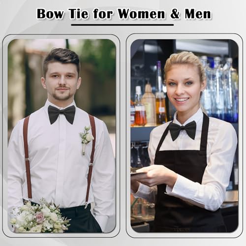 Image of Luckyvestir Oversized Bow Ties for Men, Black /Red Big Bow Tie, Solid Color Pretie Bowtie Men for Tuxedo Wedding