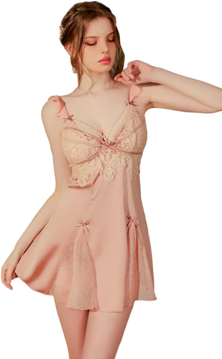 シュット　ランジェリー　キャミソール　サテン　ブルー　レース　ベビードール Chut! INTIMATES - シュット ランジェリー キャミソール サテン