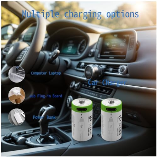 Baterías Recargables CR2 4 Pack con Cable USB Tipo C miniatura 2